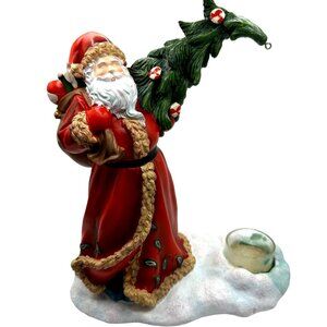 Yankee Candle Santa Candle Holder Tree Gift Bag Christmas